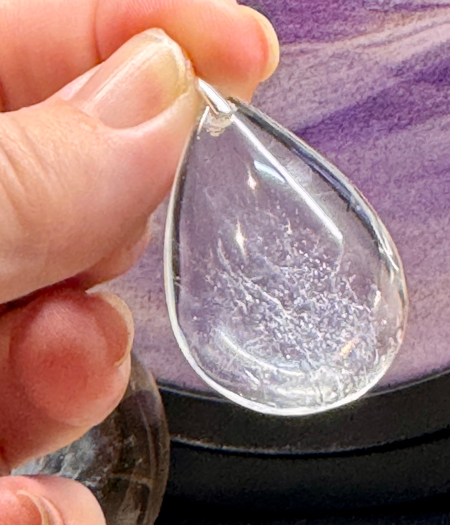 Pendentif de cristal de roche