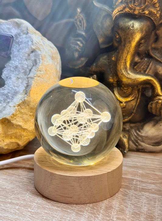 Sphère en verre - Cube Métatron