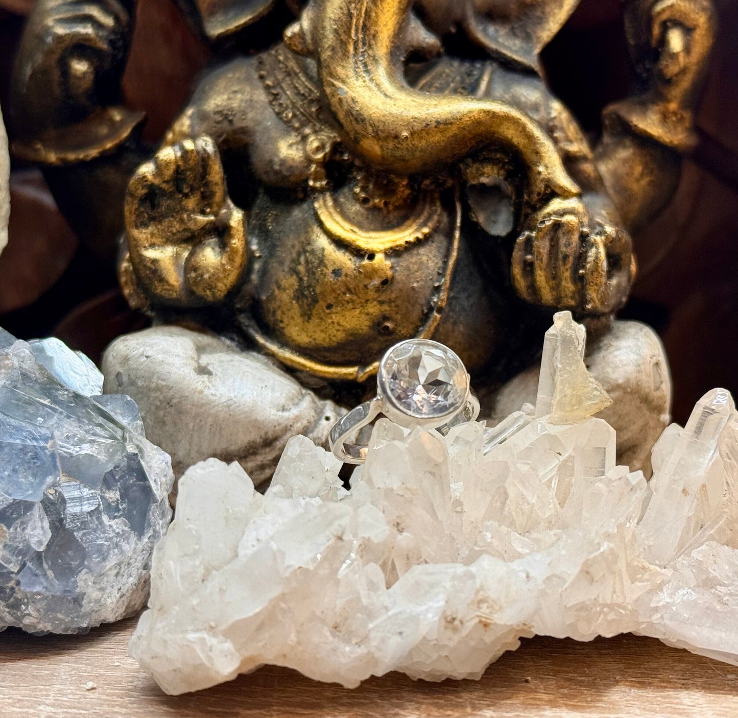 Bague en Quartz Blanc