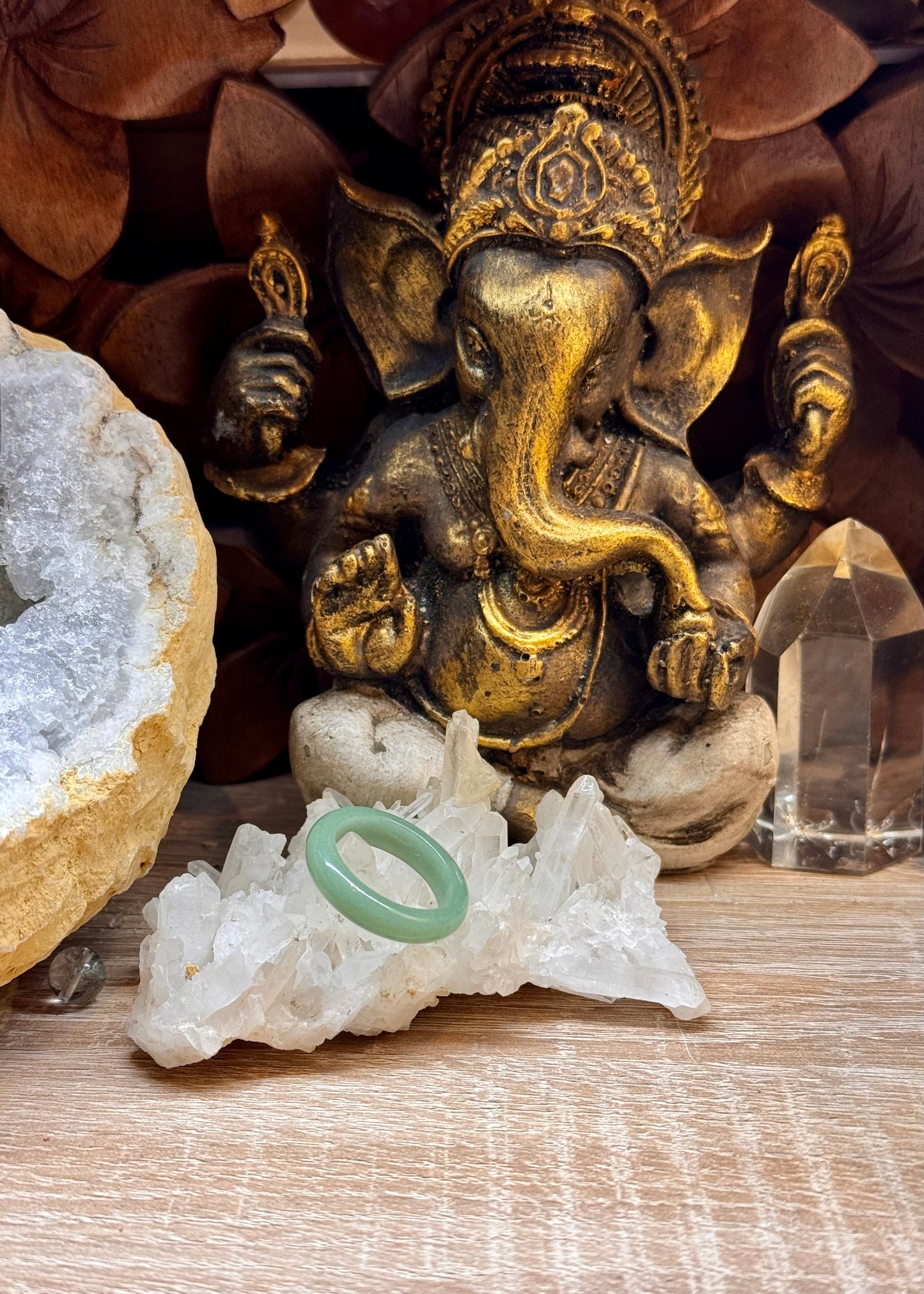 Anneau en Aventurine Verte