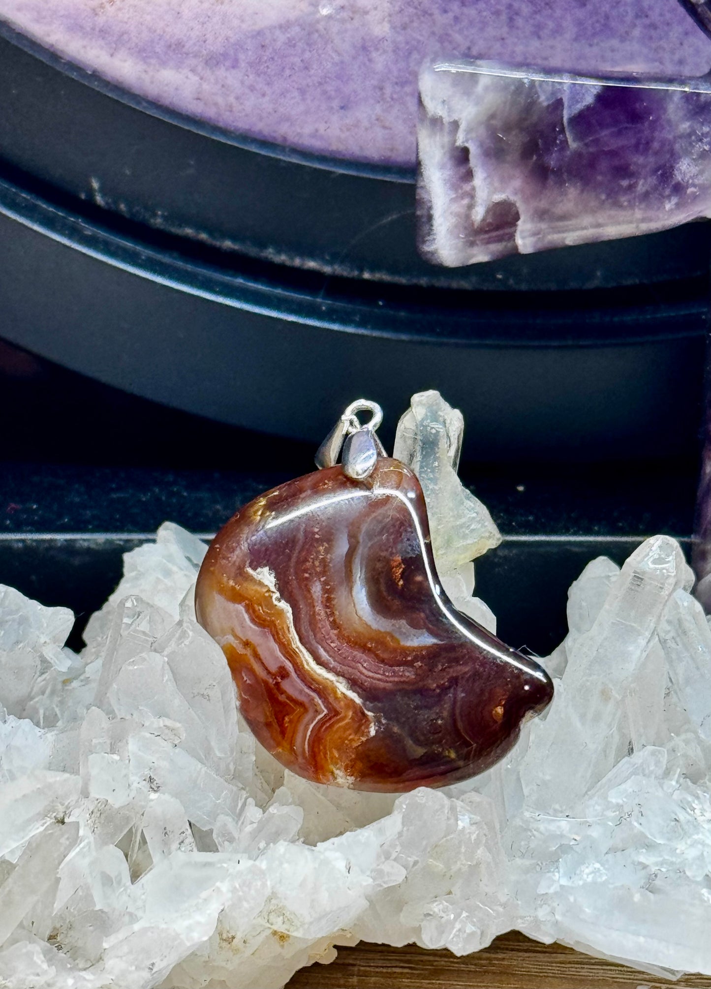 Pendentif d’agate feu