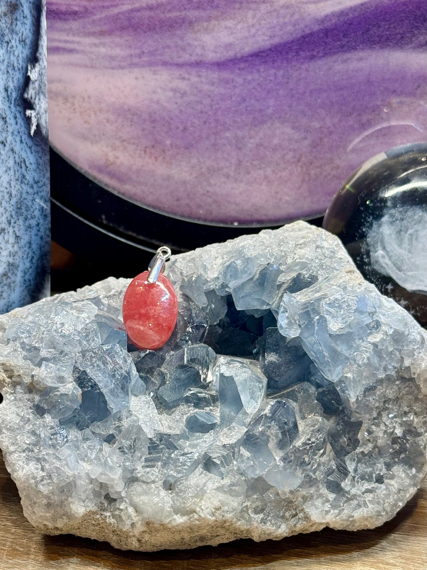 Pendentif de Rhodochrosite
