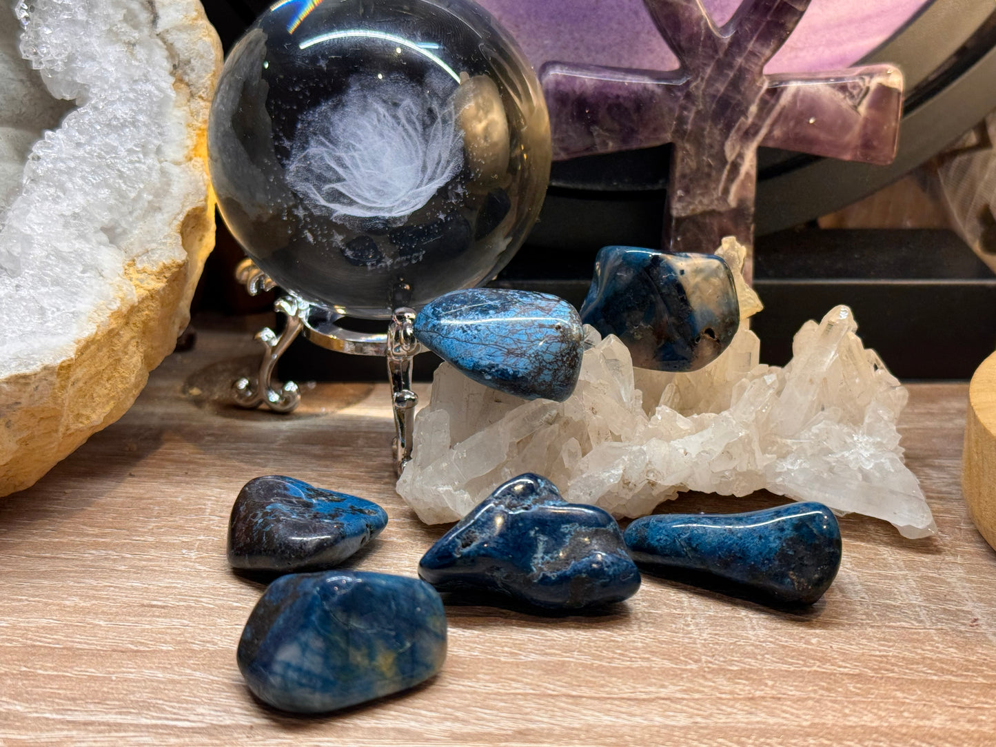 Pierres roulées de Shattuckite