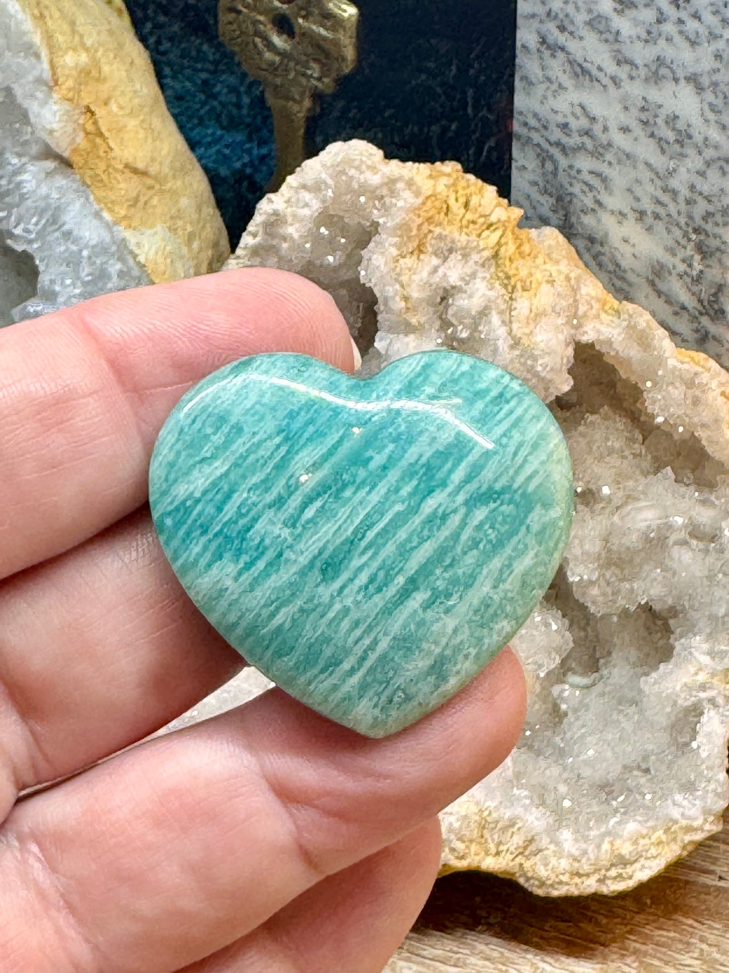 Cœur en amazonite