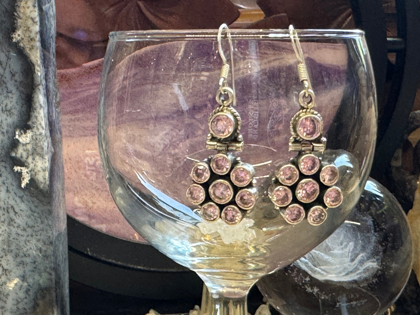 Boucles d’oreilles de Topaze Rose
