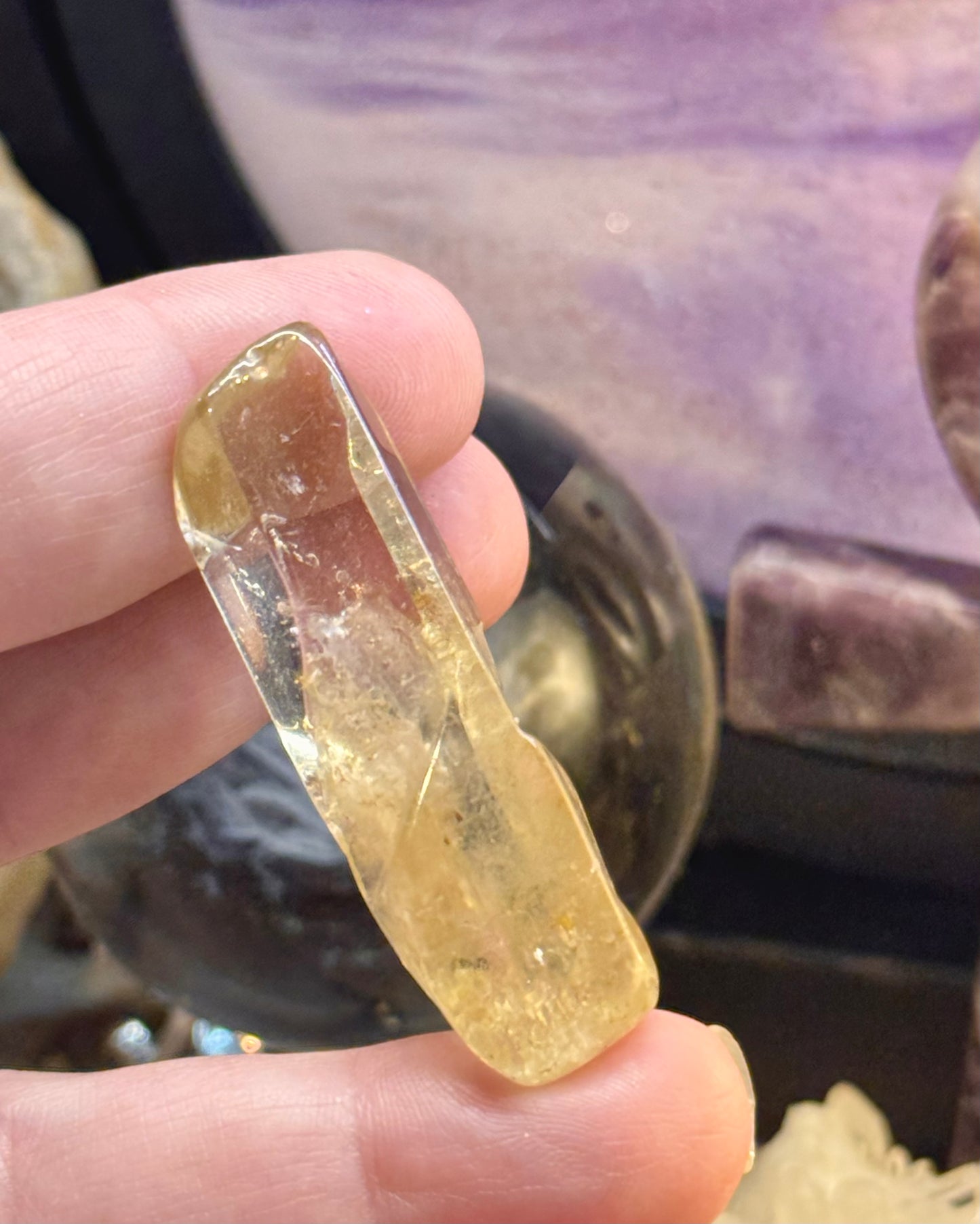 Pointes de citrine naturelles polies