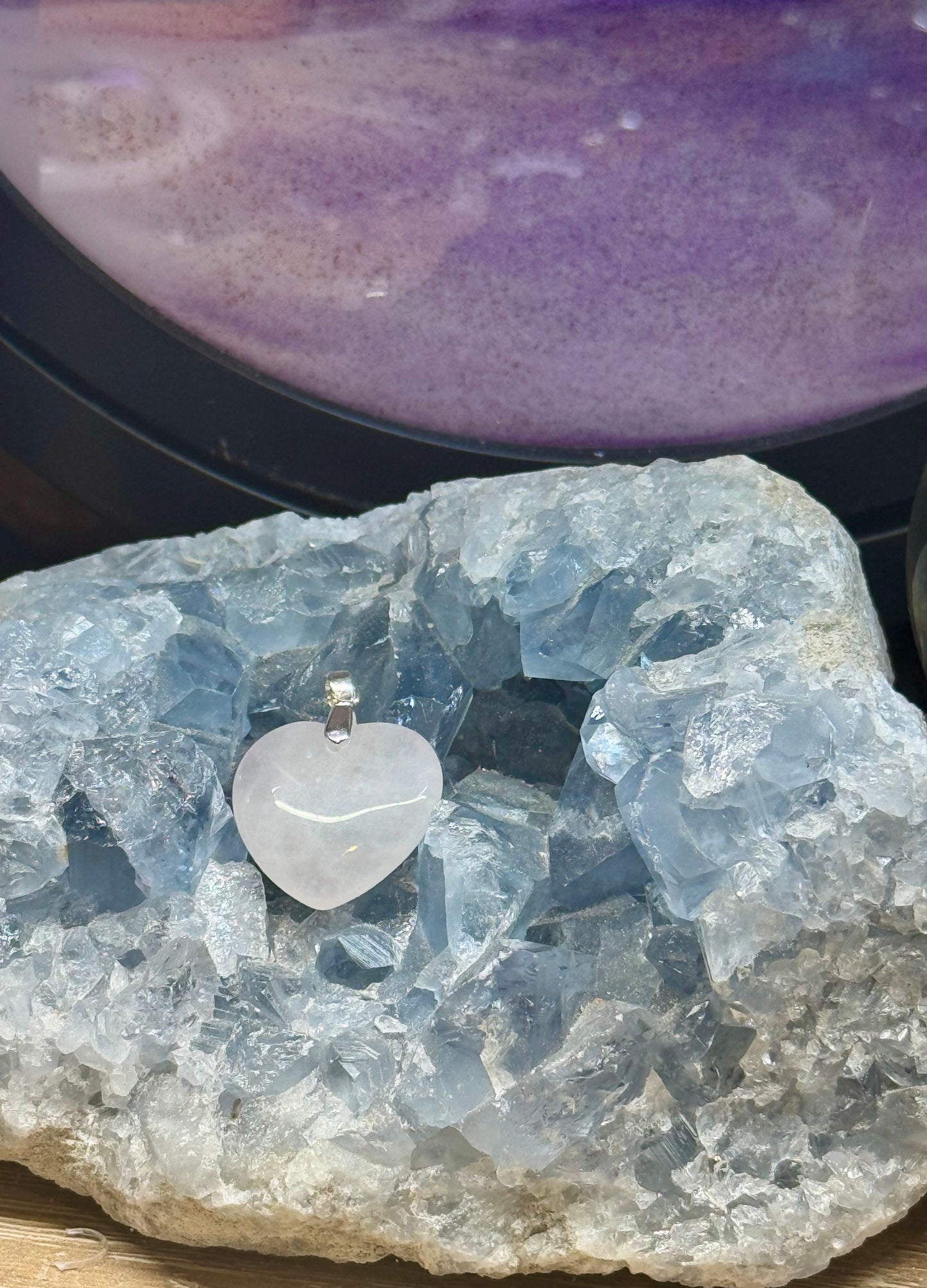 Pendentif Cœur en Quartz Cristal