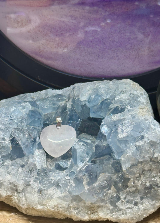 Pendentif Cœur en Quartz Cristal