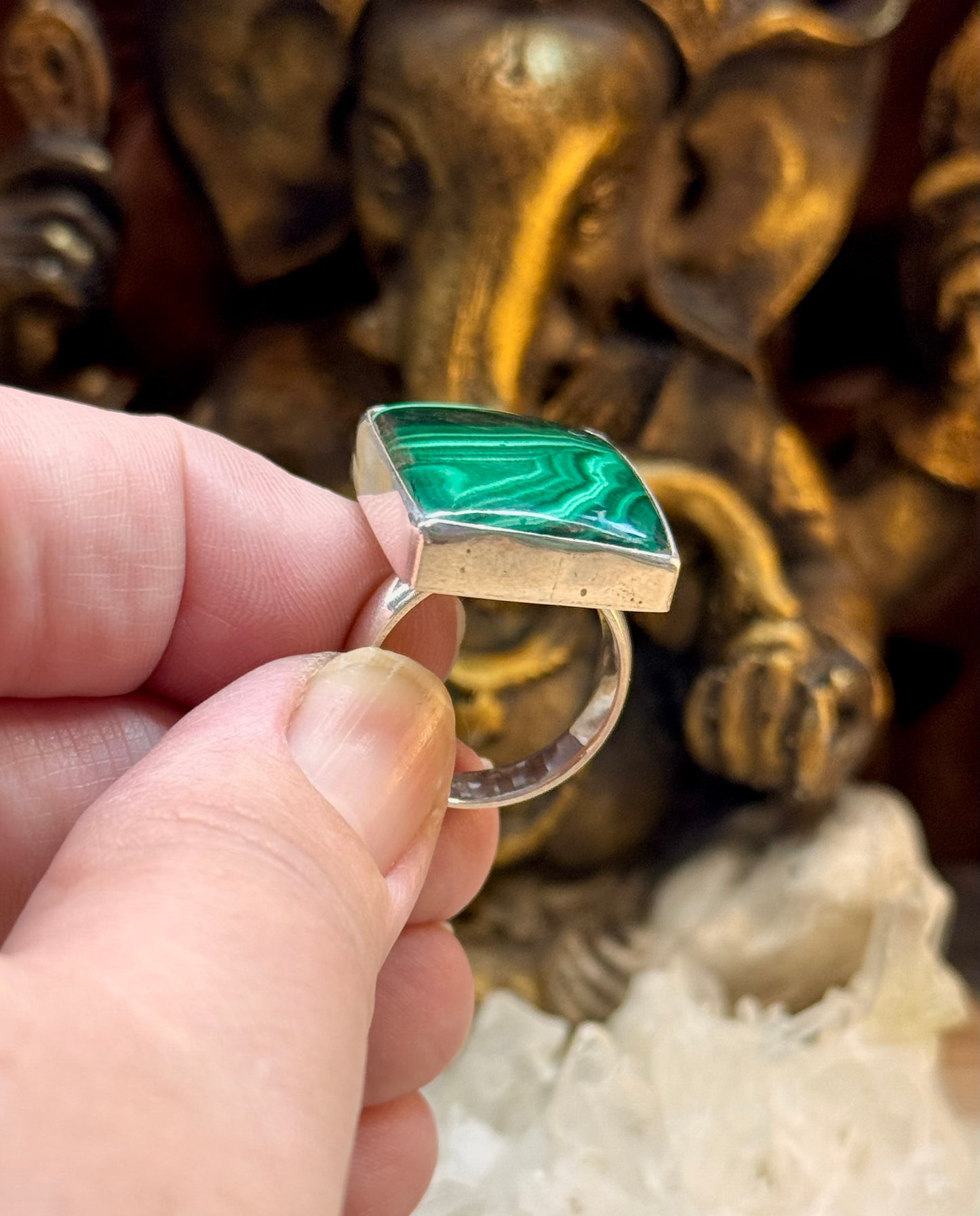 Bague malachite
