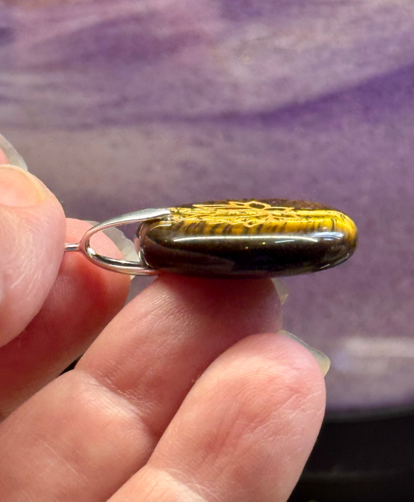 Pendentif Oeil deTigre - Lotus 2