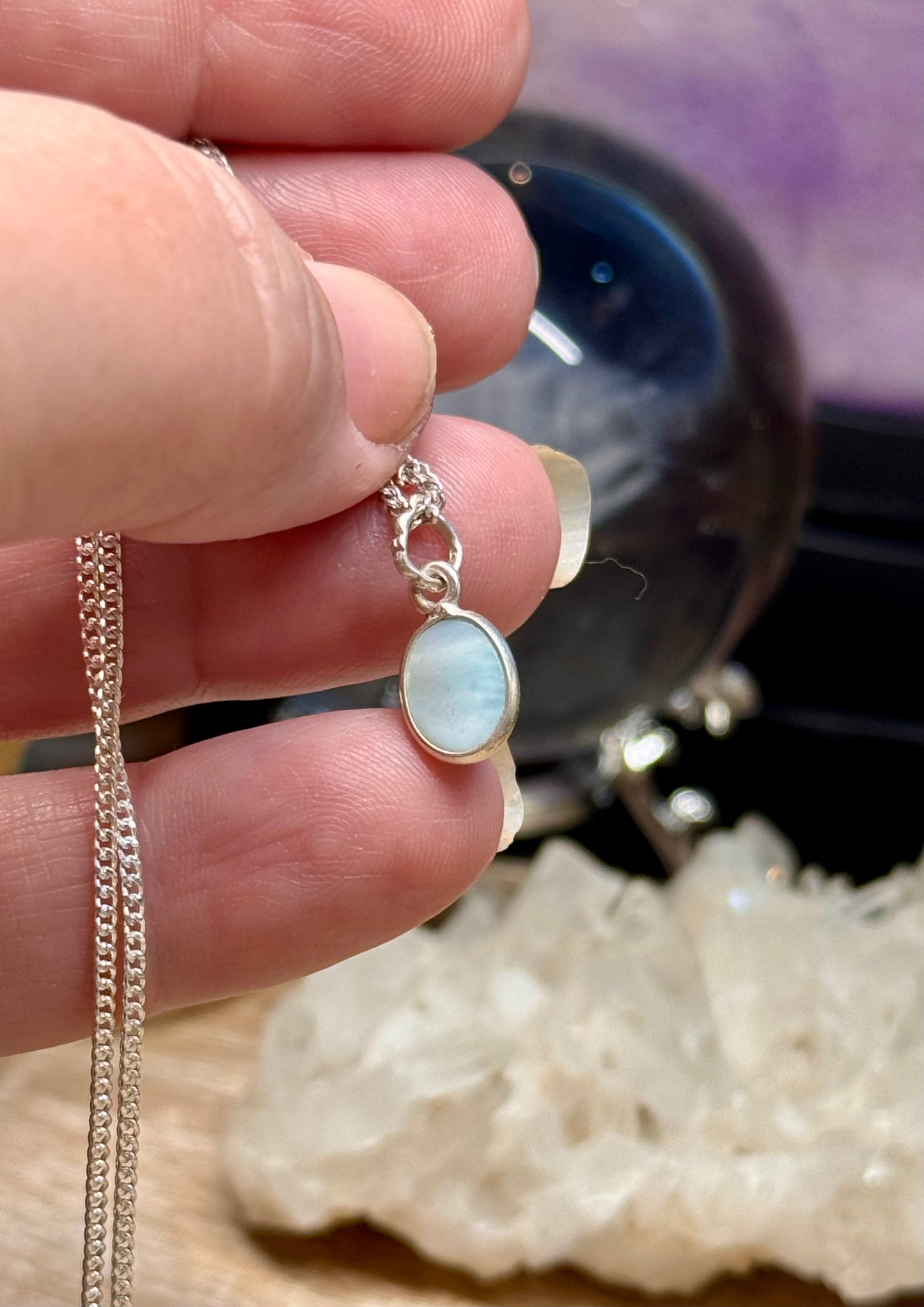 Collier pendentif de Larimar
