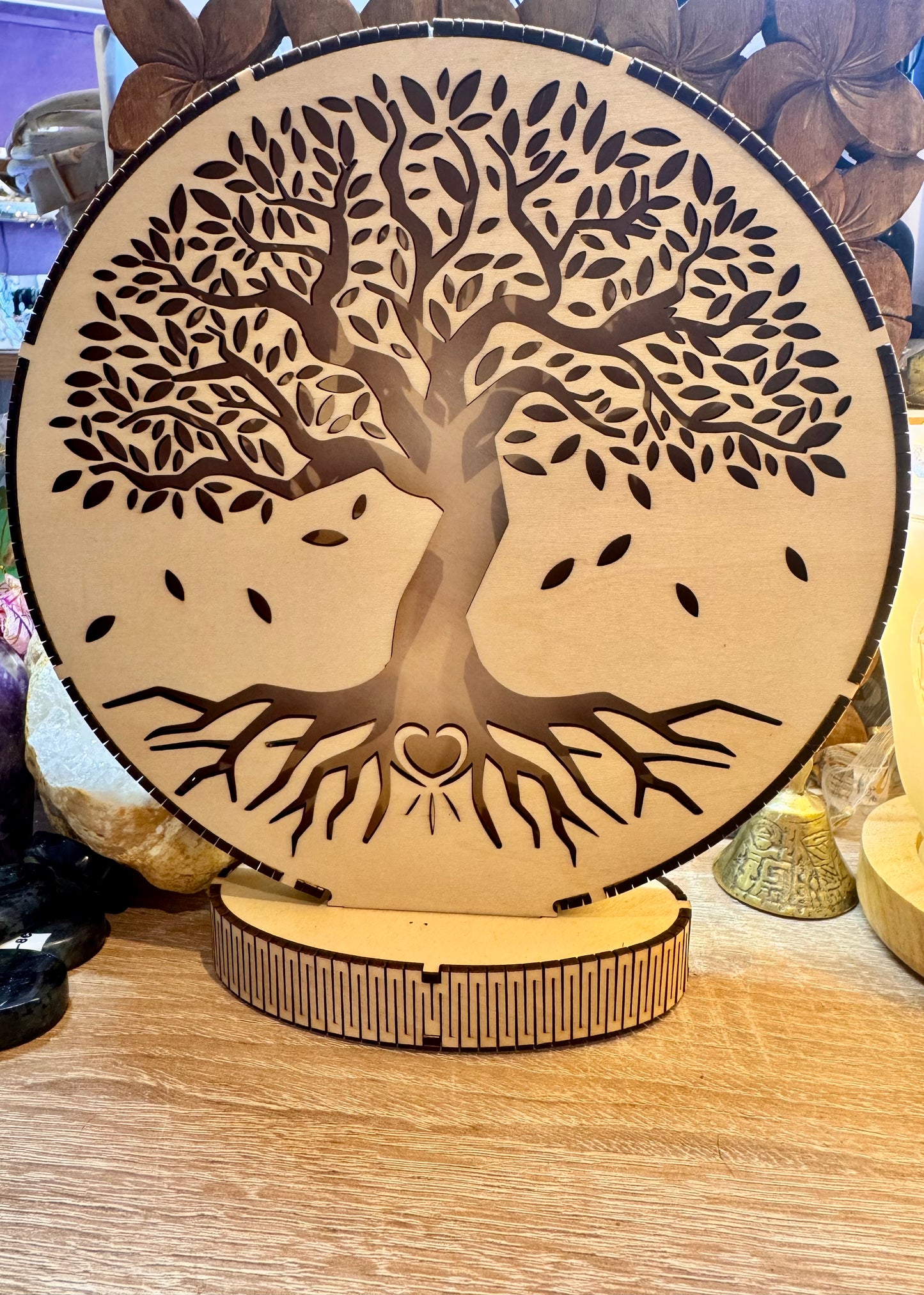 Lampe en bois Arbre de vie