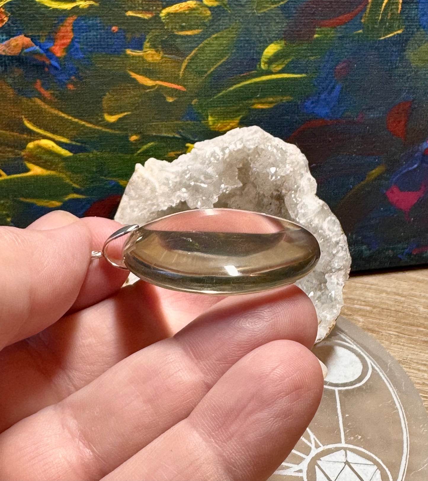 Pendentif en citrine naturelle
