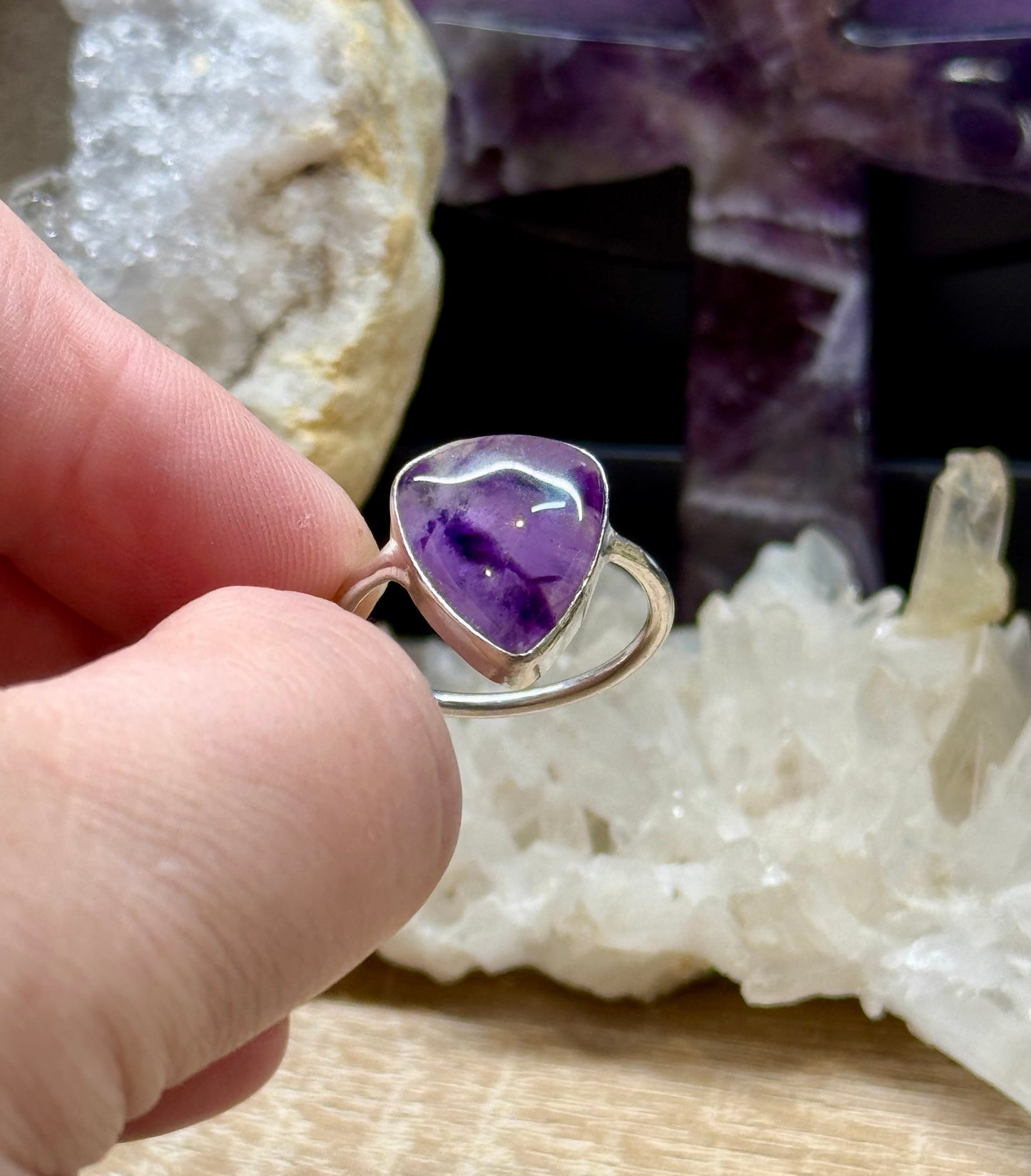 Bague Améthyste en argent