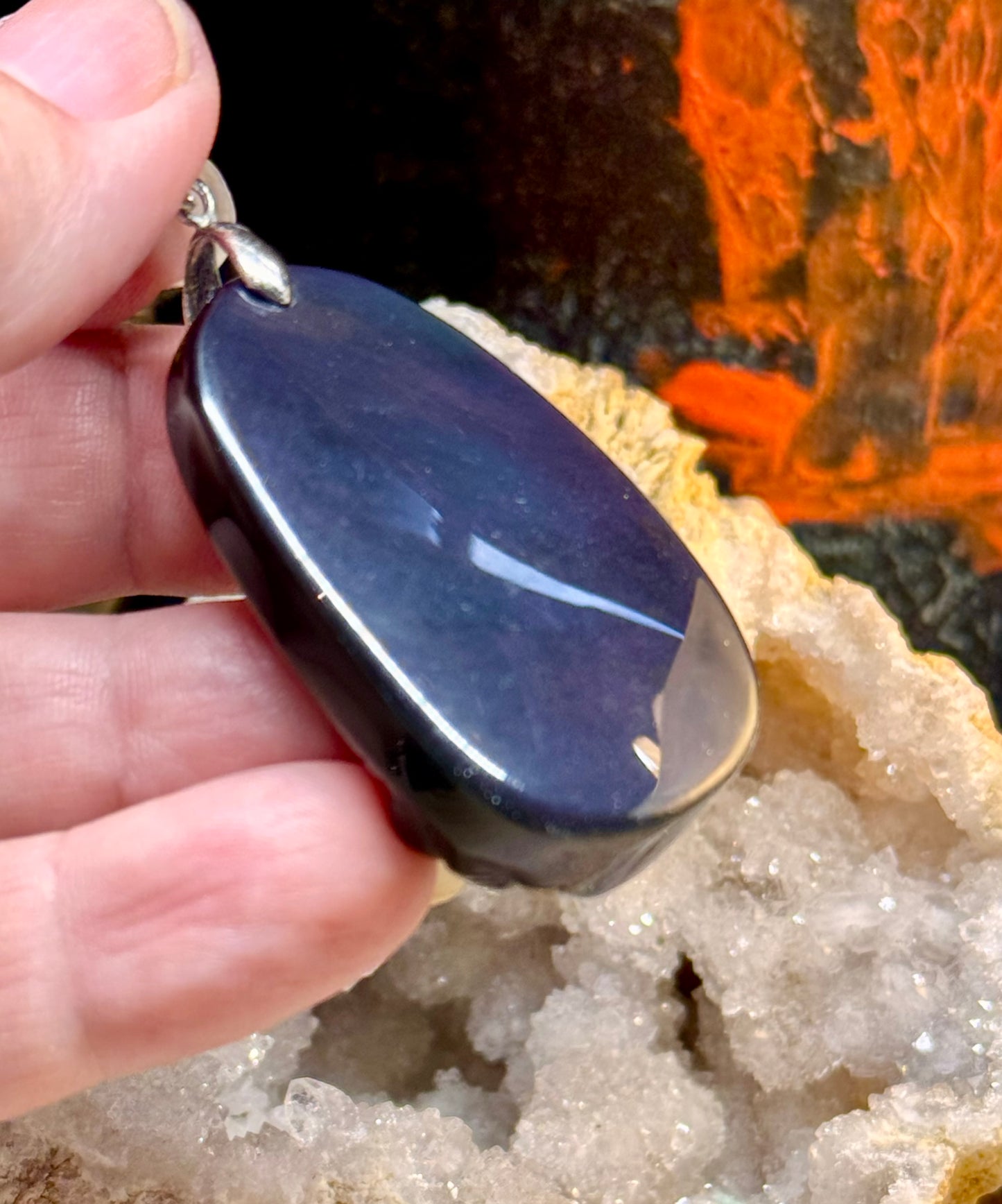 Pendentif Bouddha en obsidienne oeil céleste