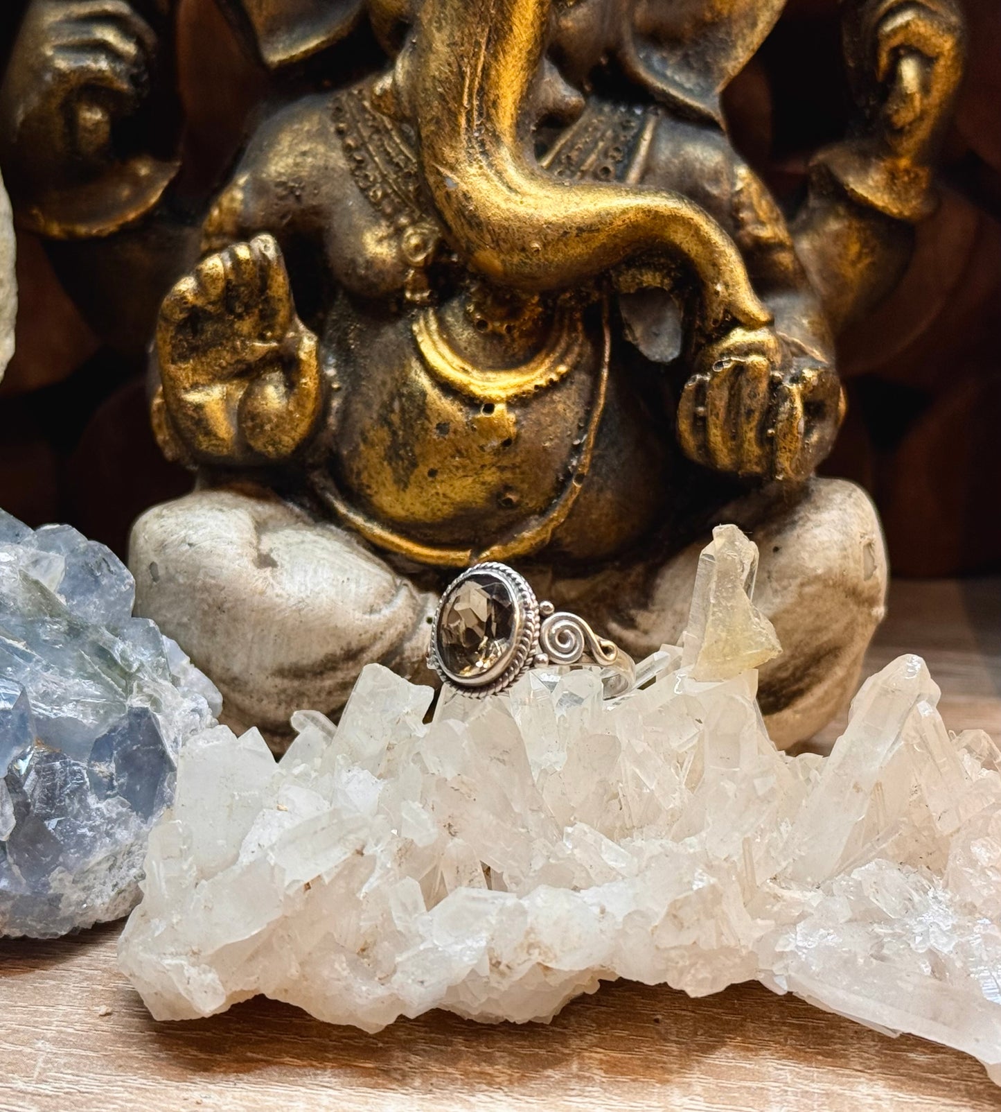 Bague Quartz fumé T55