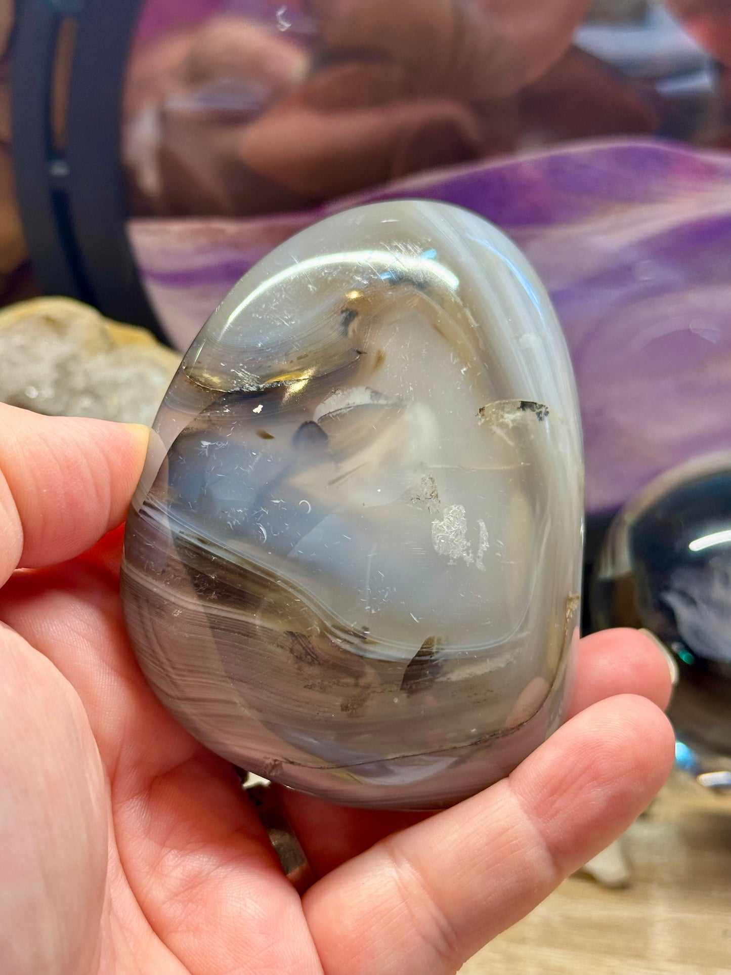 Galet d’Agate Dentritique