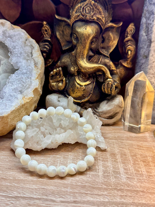 Bracelet de nacre blanche
