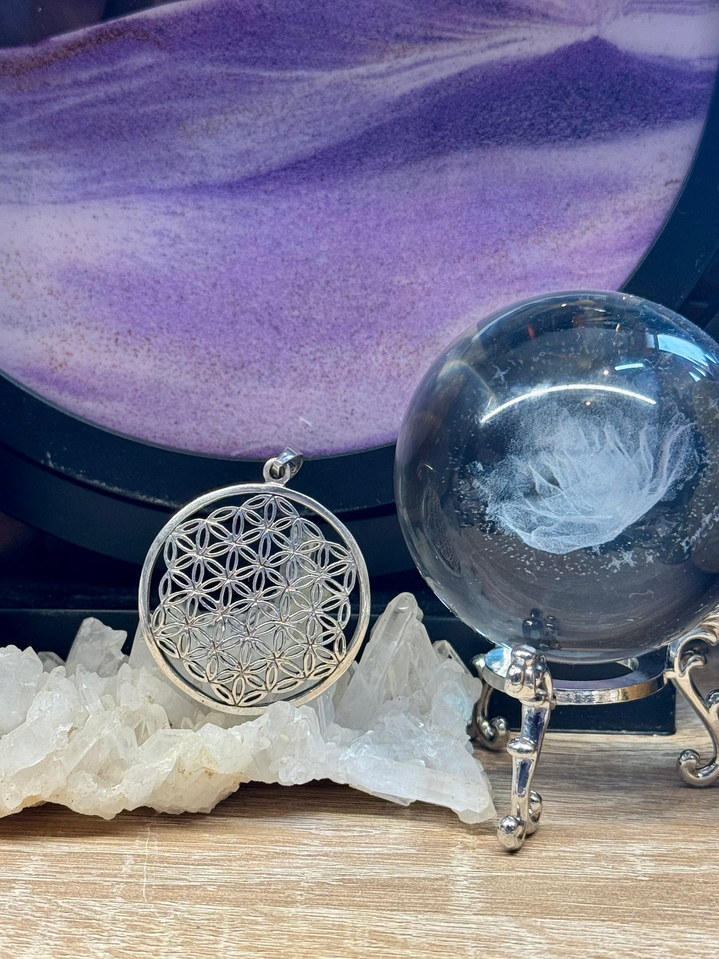 Pendentif Fleur de vie - Argent massif
