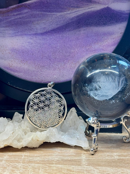 Pendentif Fleur de vie - Argent massif
