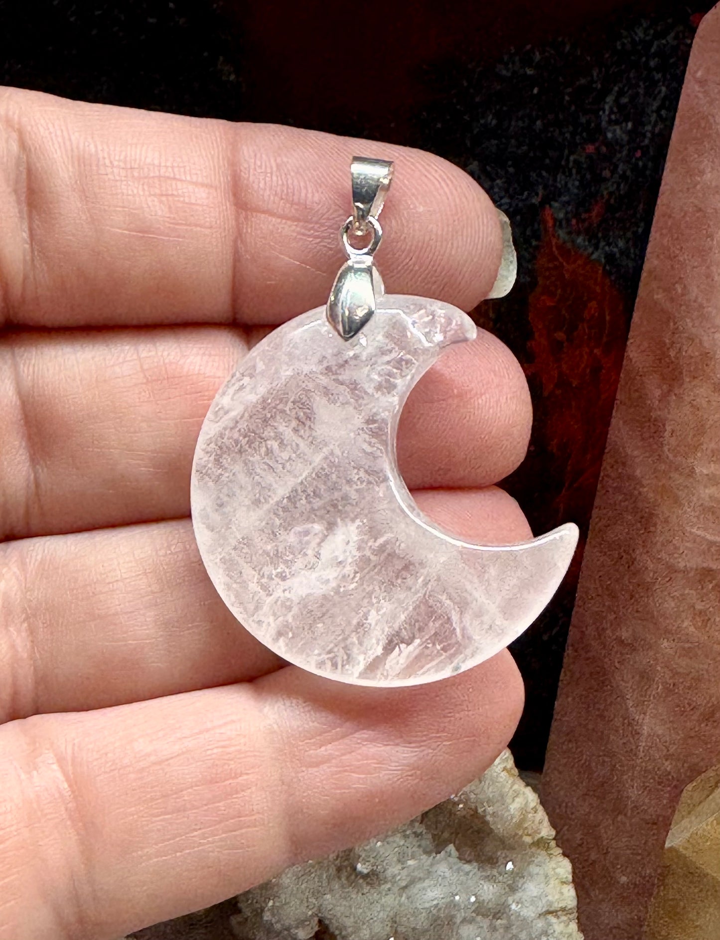 Pendentif en cristal de roche