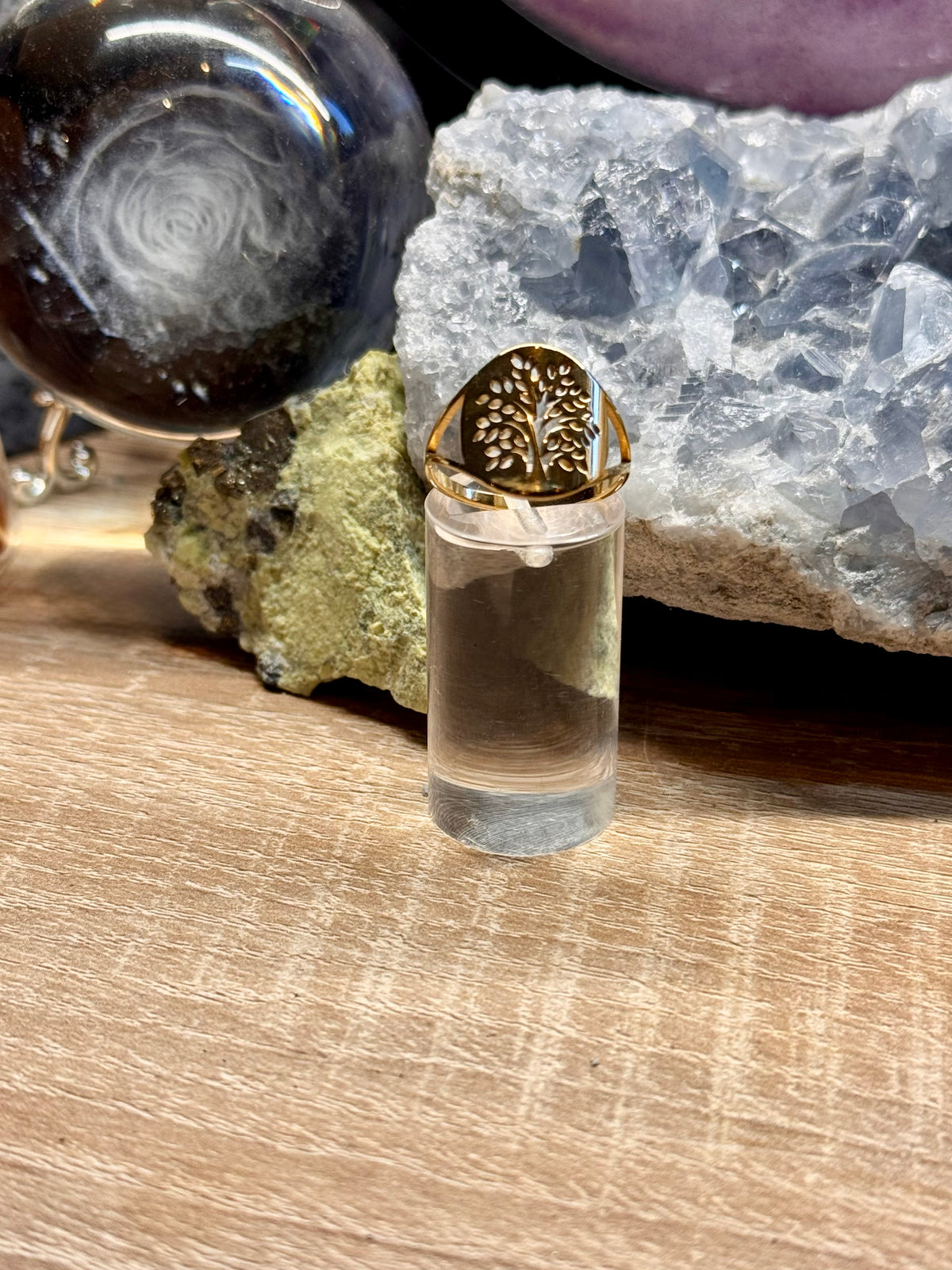 Bague Arbre de vie T56 doré