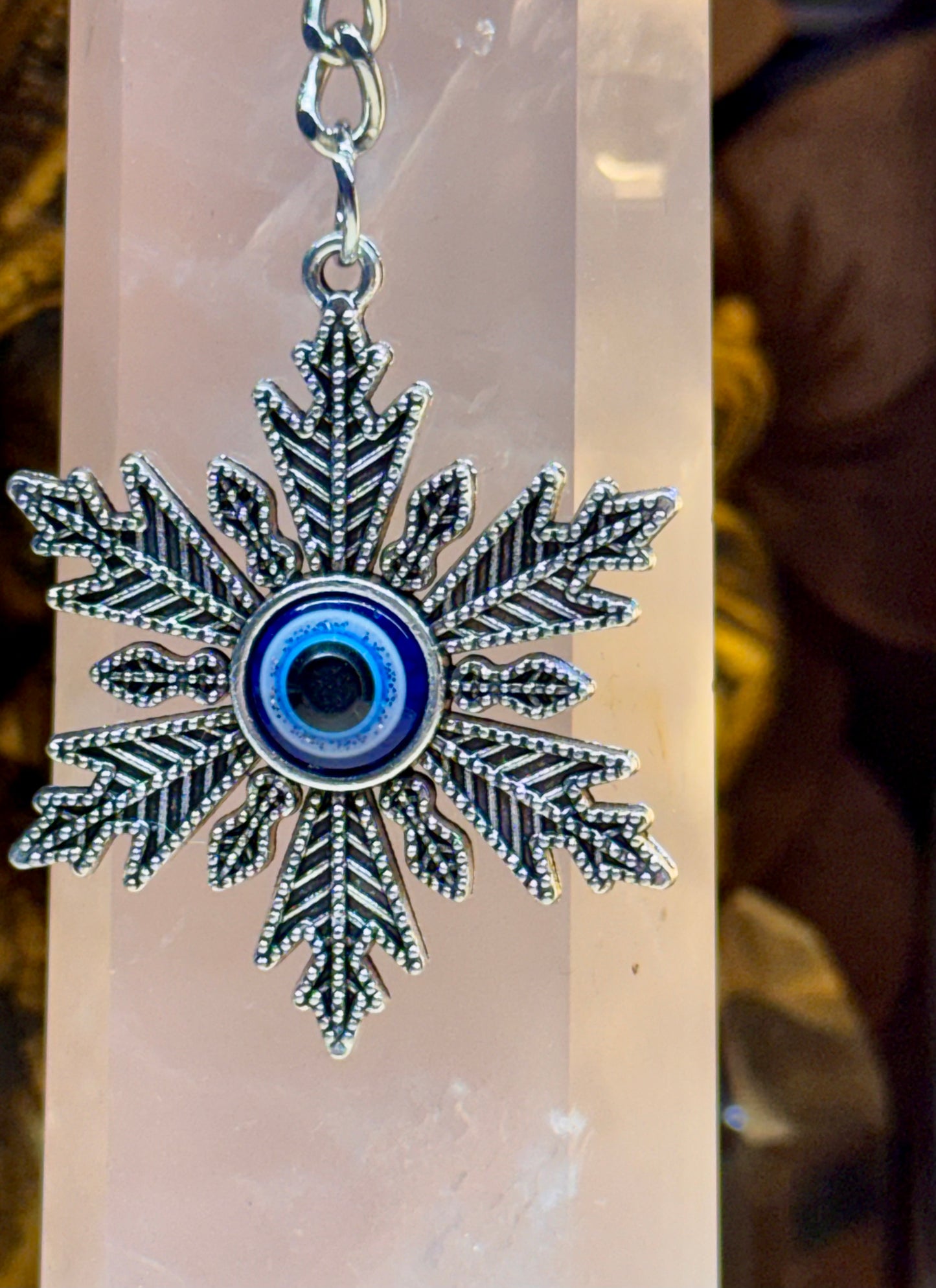 Porte-clé Œil de Nazar et Flocon de neige