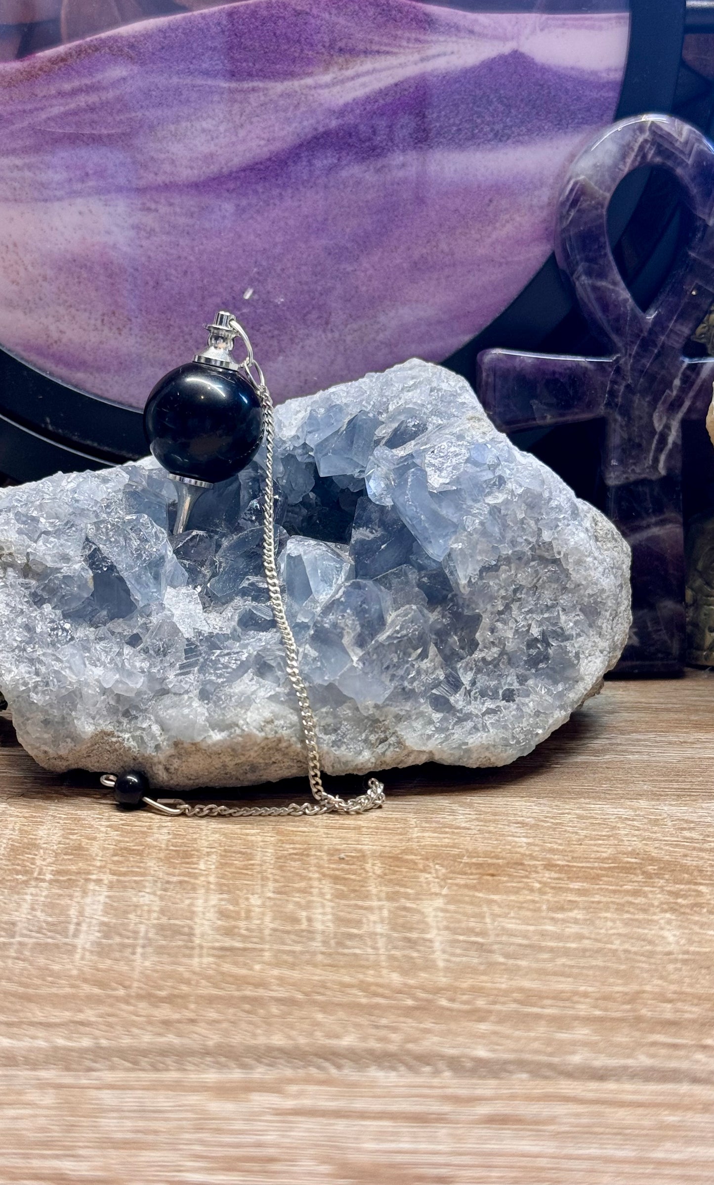 Pendule Séphoroton en Obsidienne Noire
