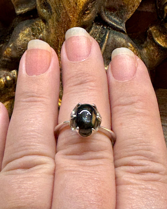 Bague Diopside Étoilée T55