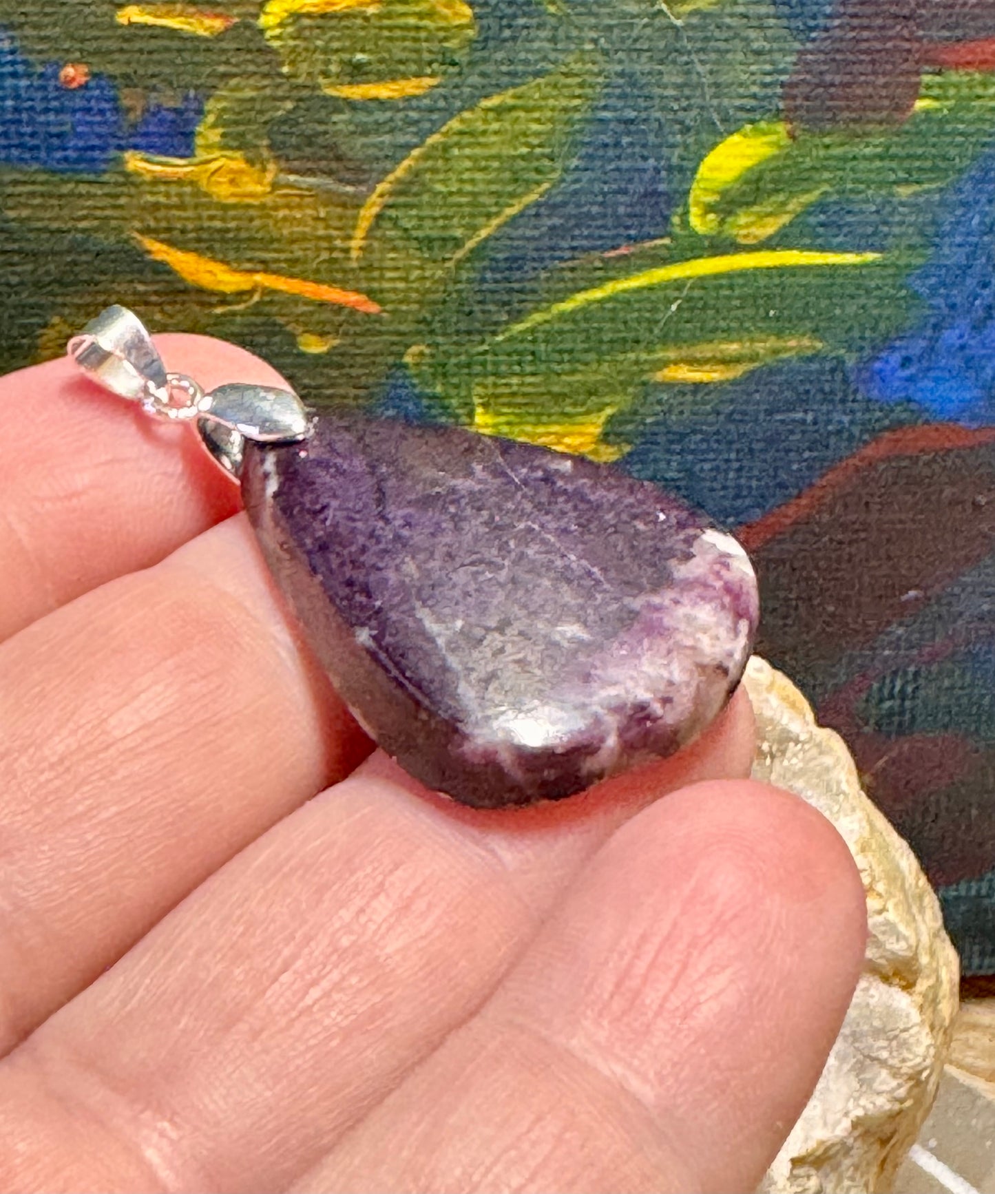 Pendentif de lépidolite