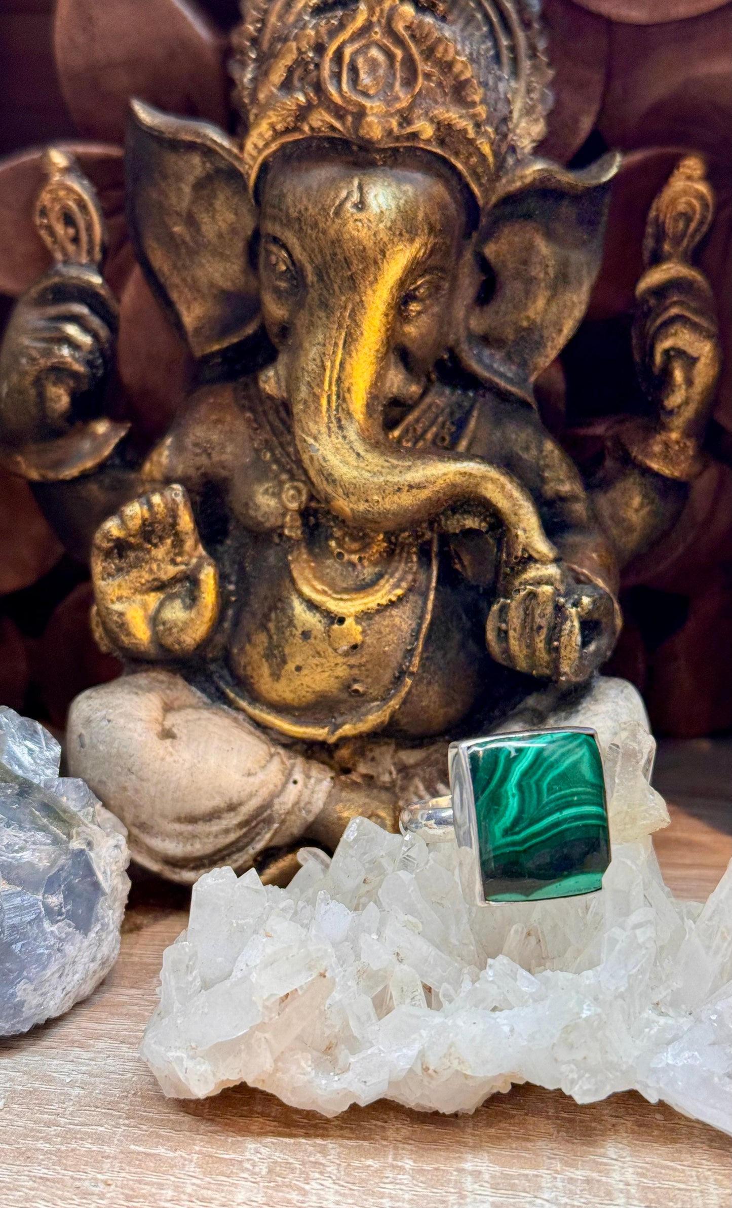 Bague malachite