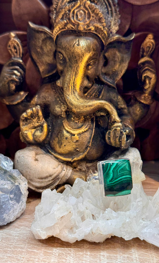 Bague malachite