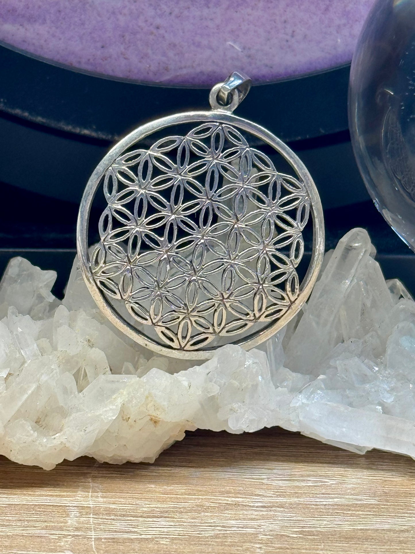 Pendentif Fleur de vie - Argent massif