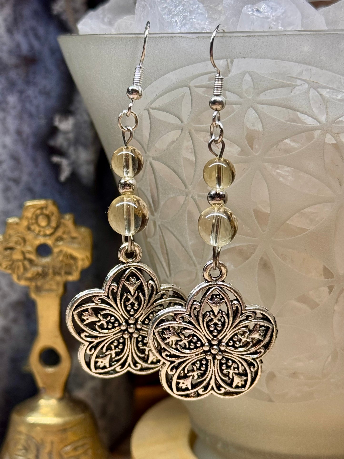 Boucles d’oreilles Quartz Lemon