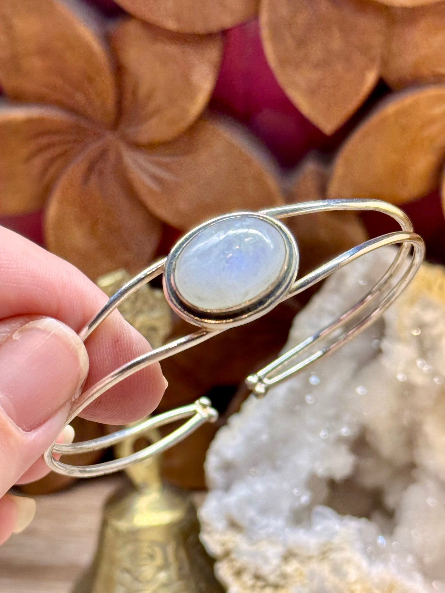 Bracelet jonc pierre de lune