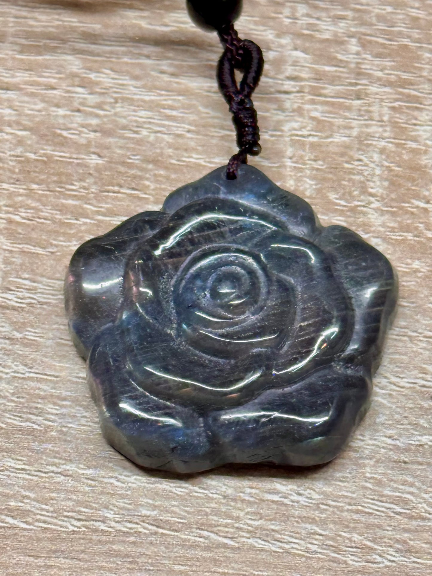 Pendentif rose en Labradorite - 2