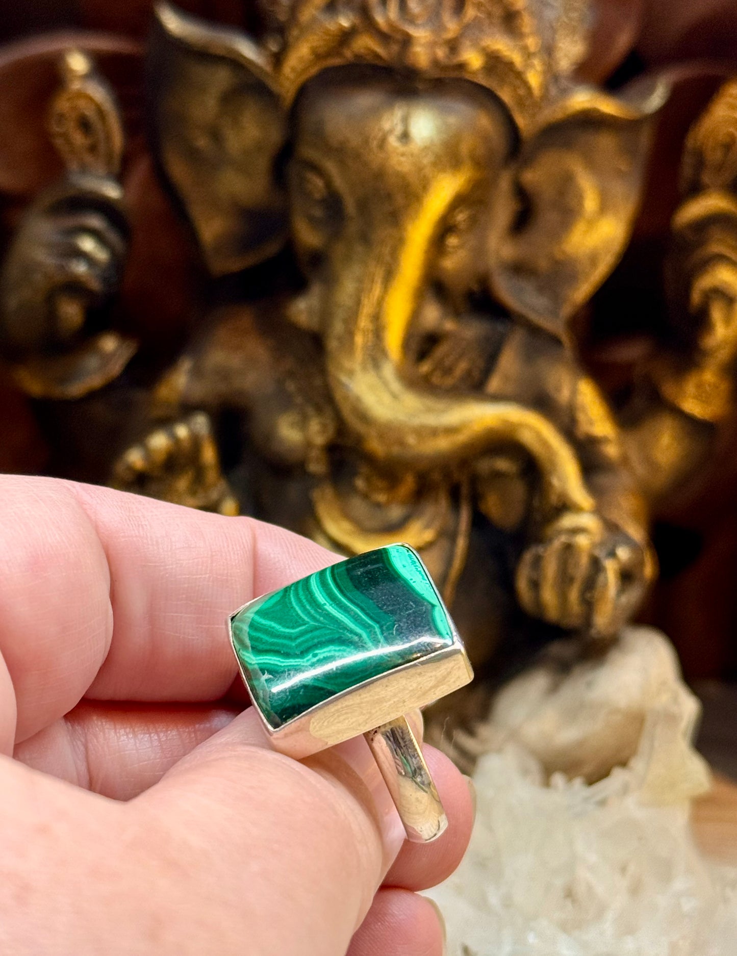 Bague malachite