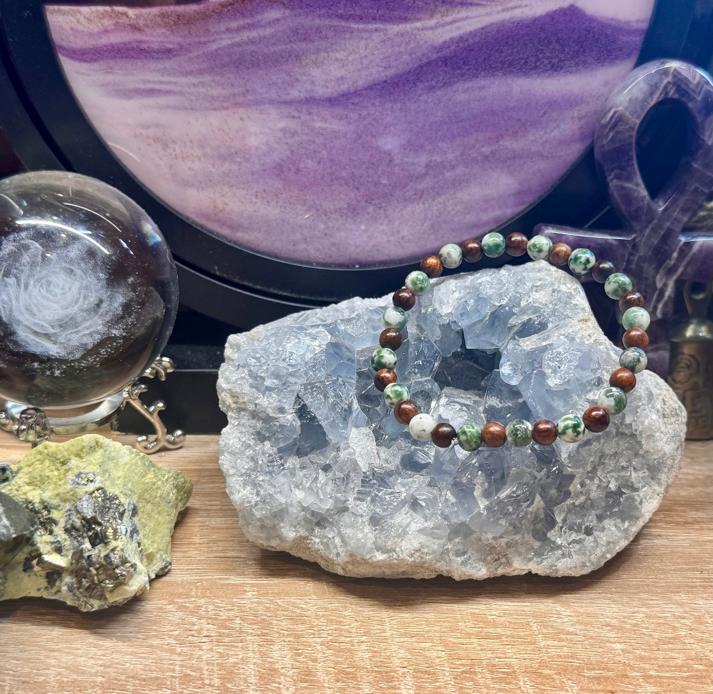Bracelet de lithothérapie "Retrouver calme et Apaisement"