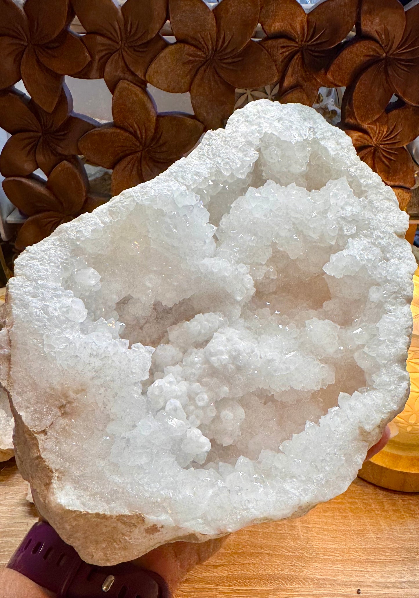Géode de quartz blanc 1,8kg