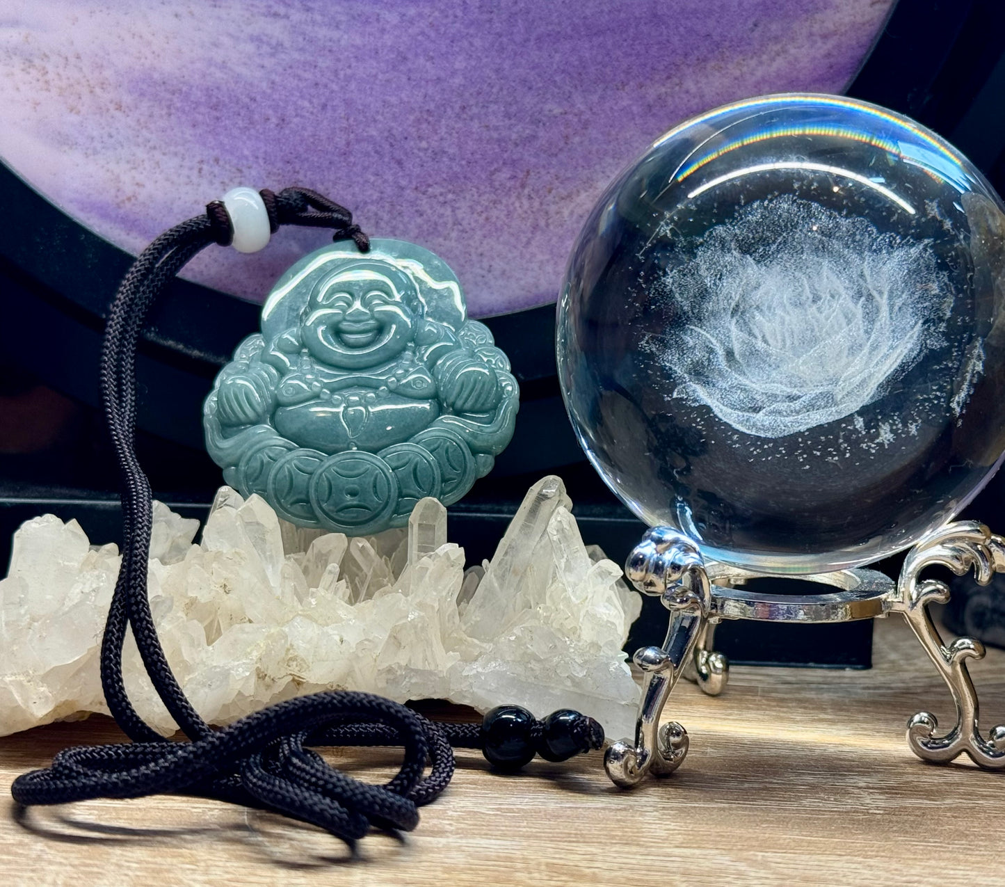 Collier de Jade Bouddha Rieur