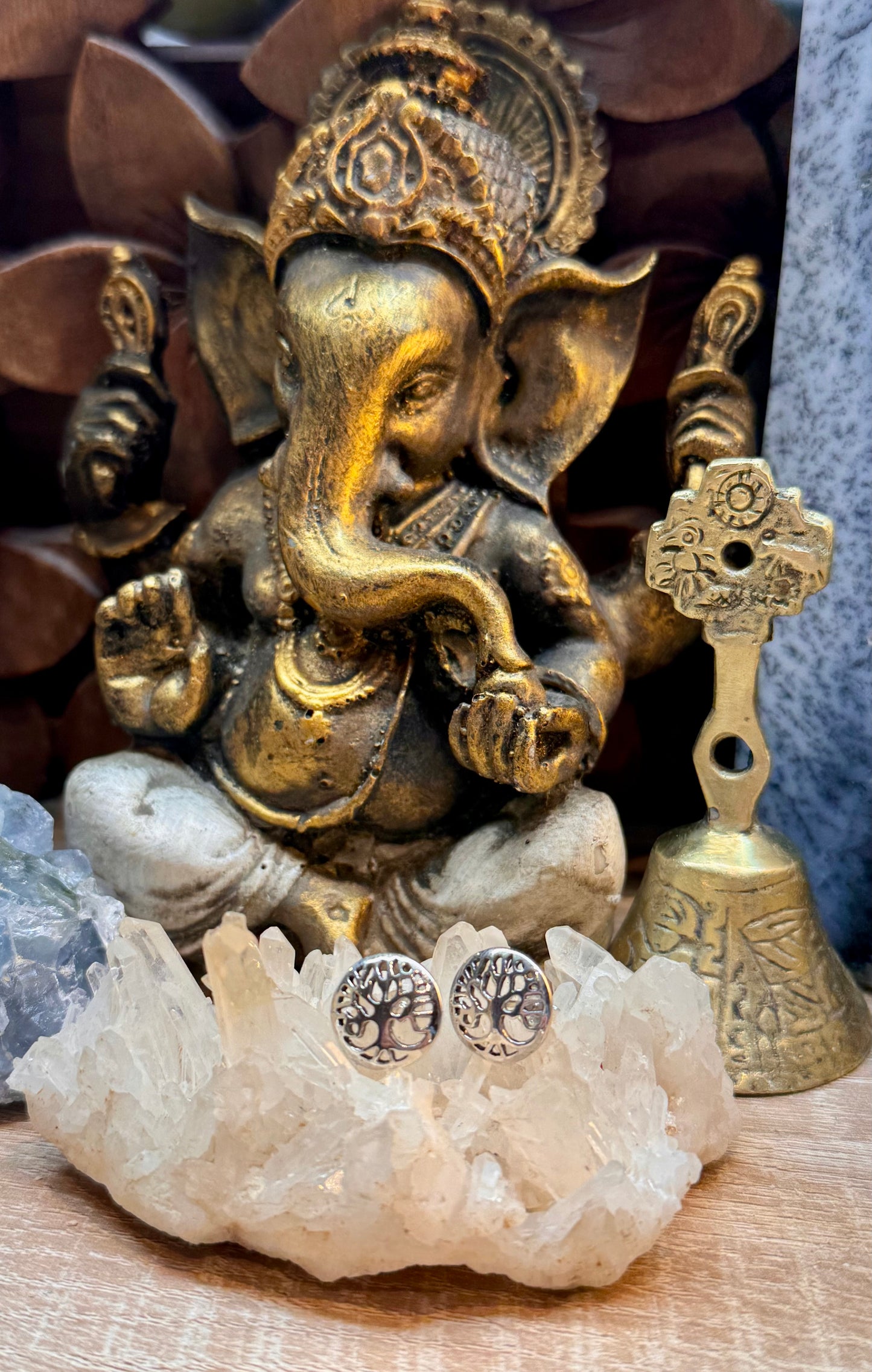 Boucles d’oreilles clou Arbre de vie