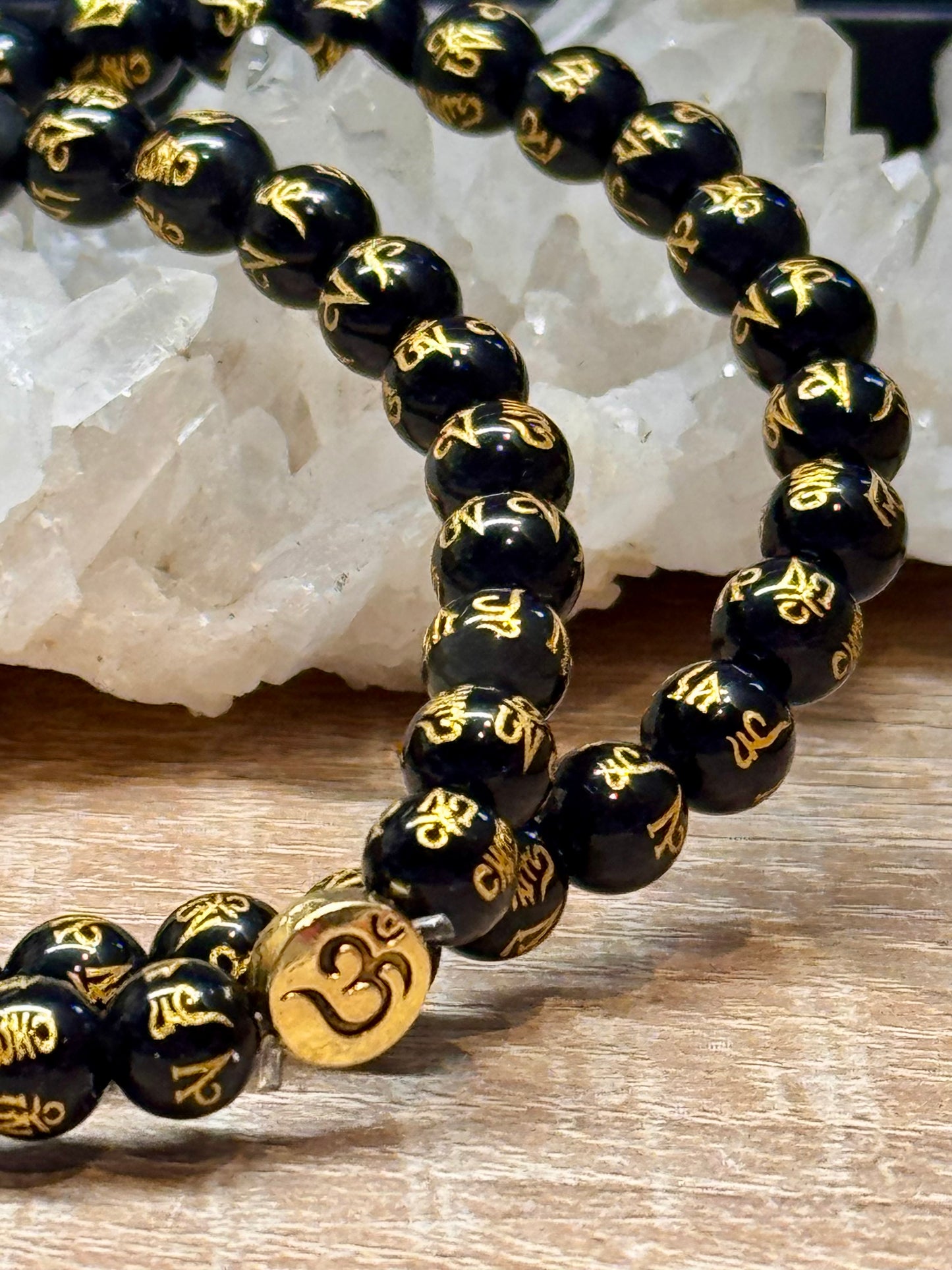 Double bracelet de protection obsidienne Œil Céleste