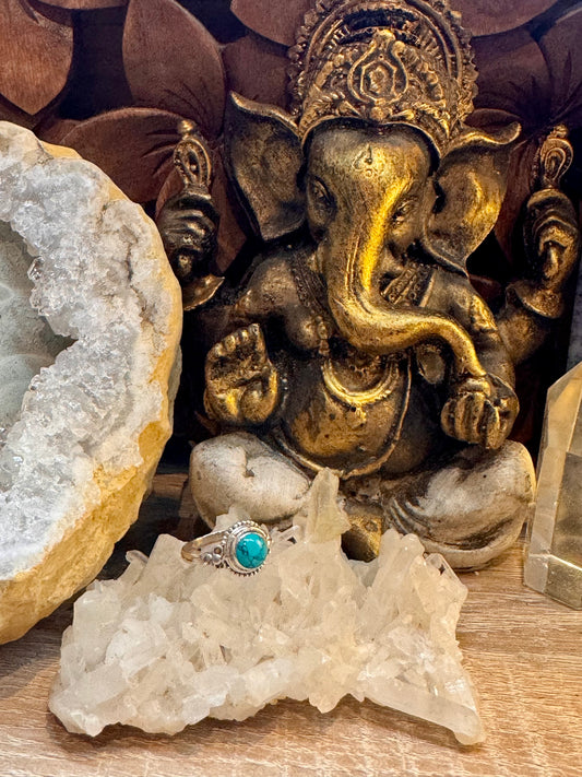 Bague de turquoise stabilisée T52