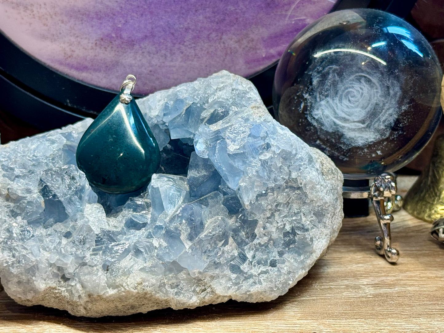 Pendentif de Jaspe Héliotrope