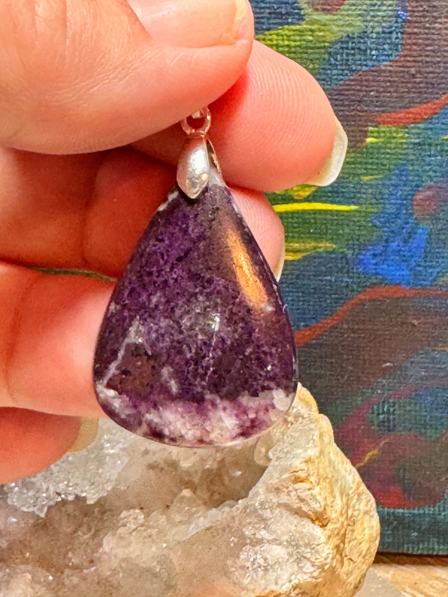 Pendentif de lépidolite