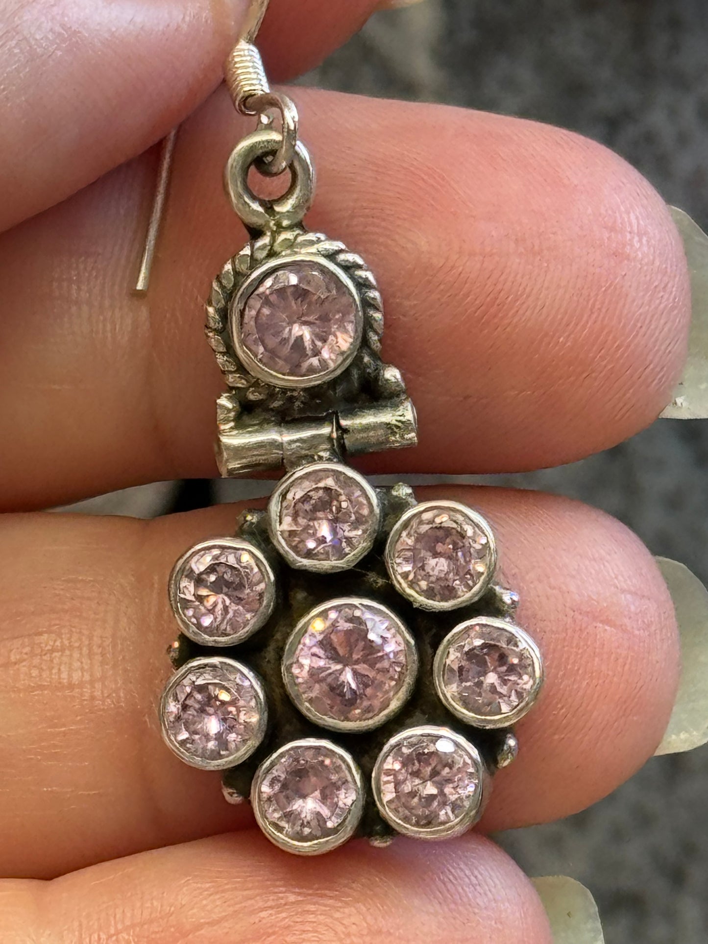 Boucles d’oreilles de Topaze Rose