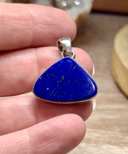 Pendentif de lapis-lazuli certi argent 925