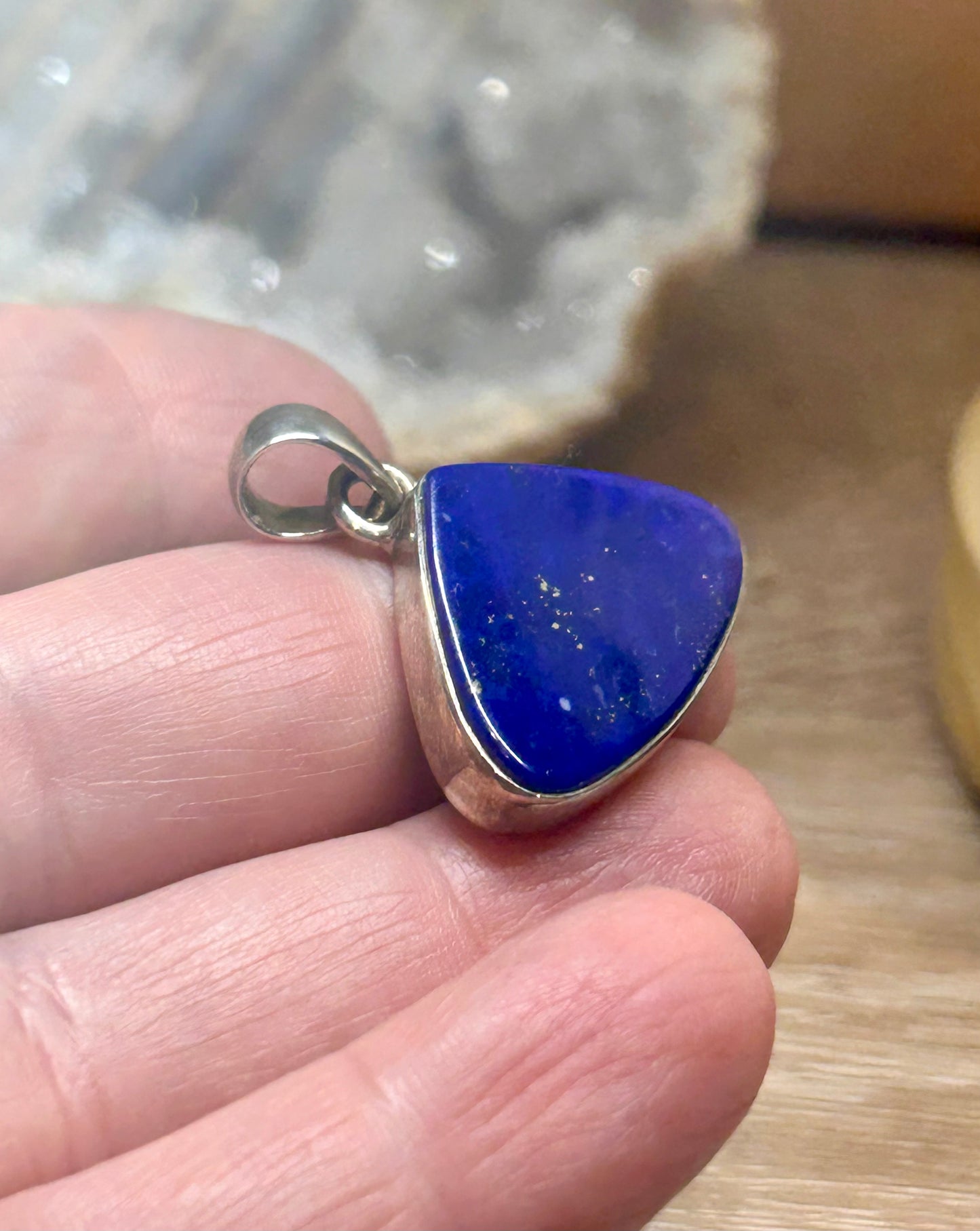 Pendentif de lapis-lazuli certi argent 925