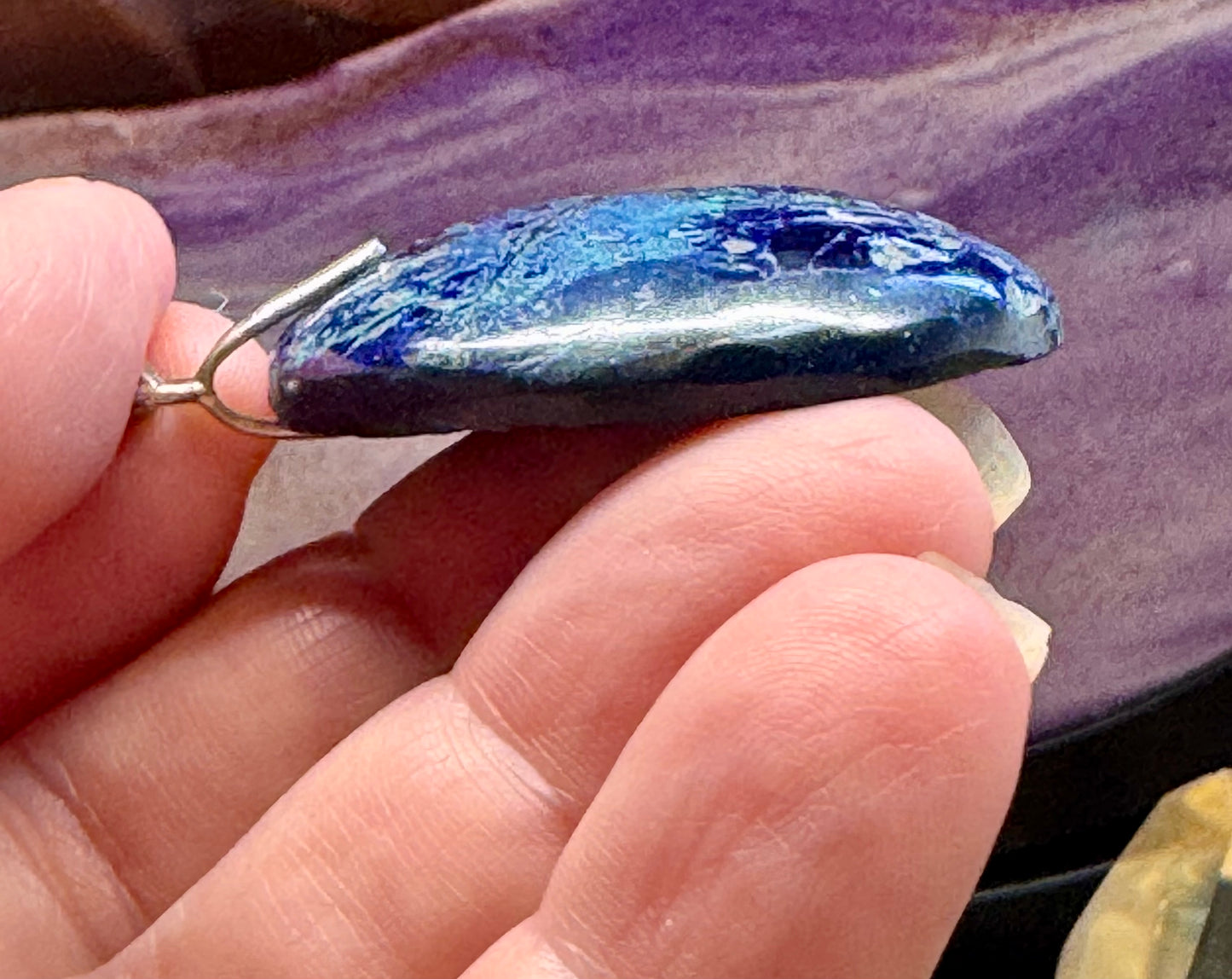 Pendentif d’azurite malachite