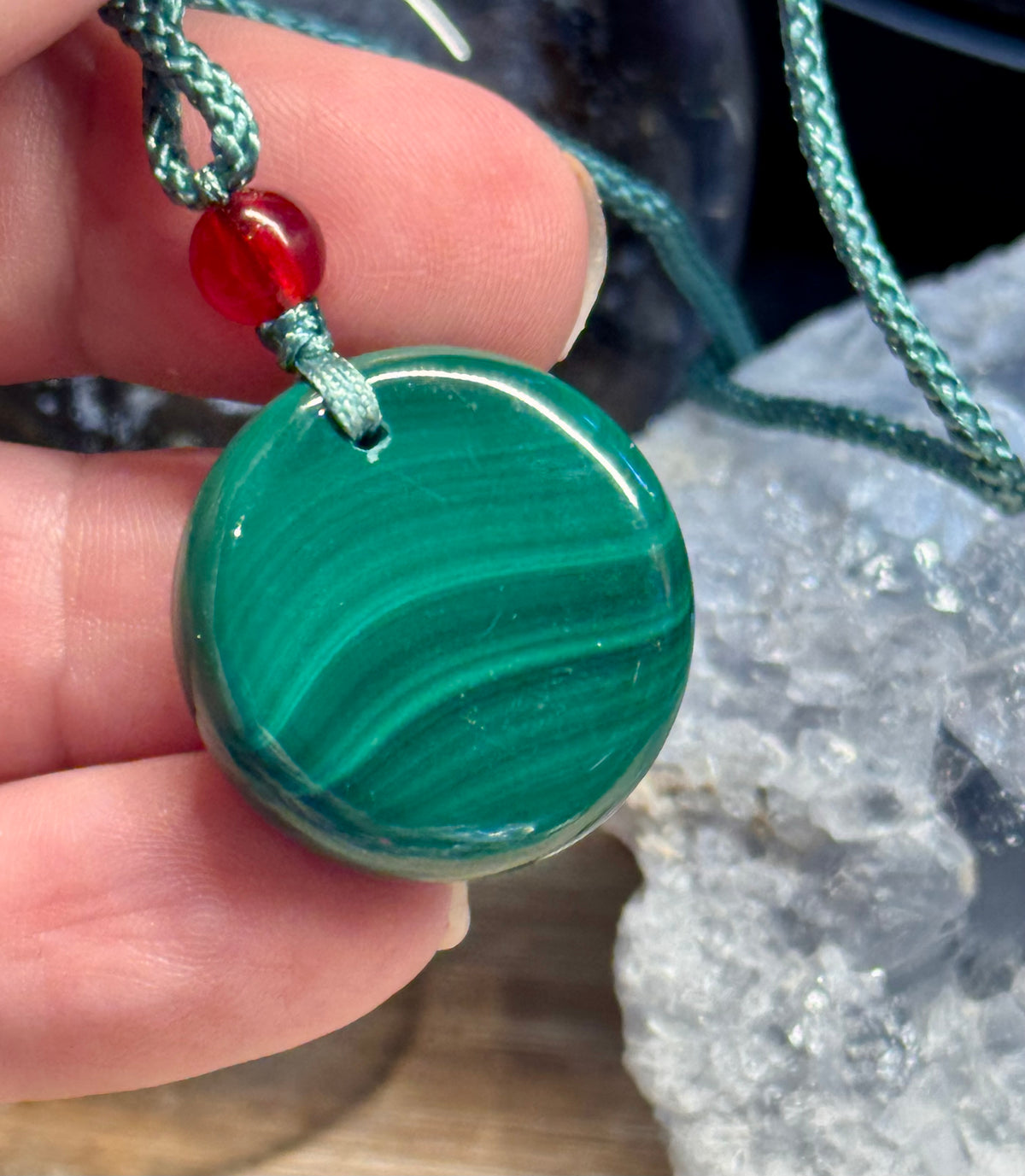 Collier ajustable Malachite 1
